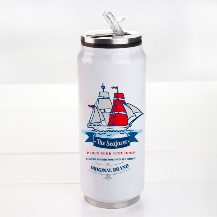 Sublimation stainless steel water tumbler with Straw