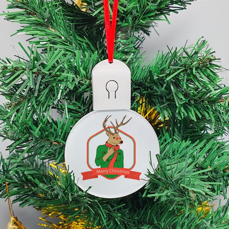 Custom LED Sublimation Acrylic Christmas Ornaments