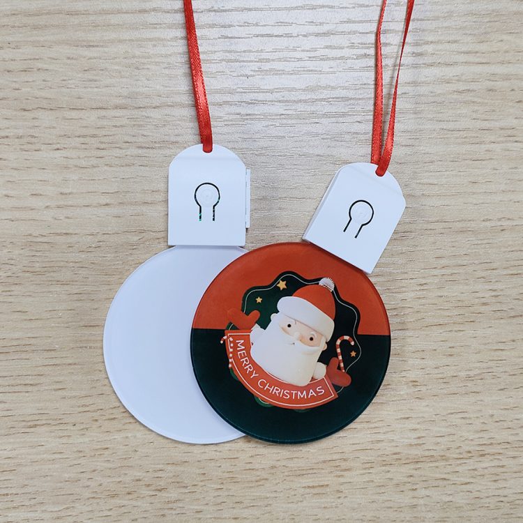 Custom LED Sublimation Acrylic Christmas Ornaments