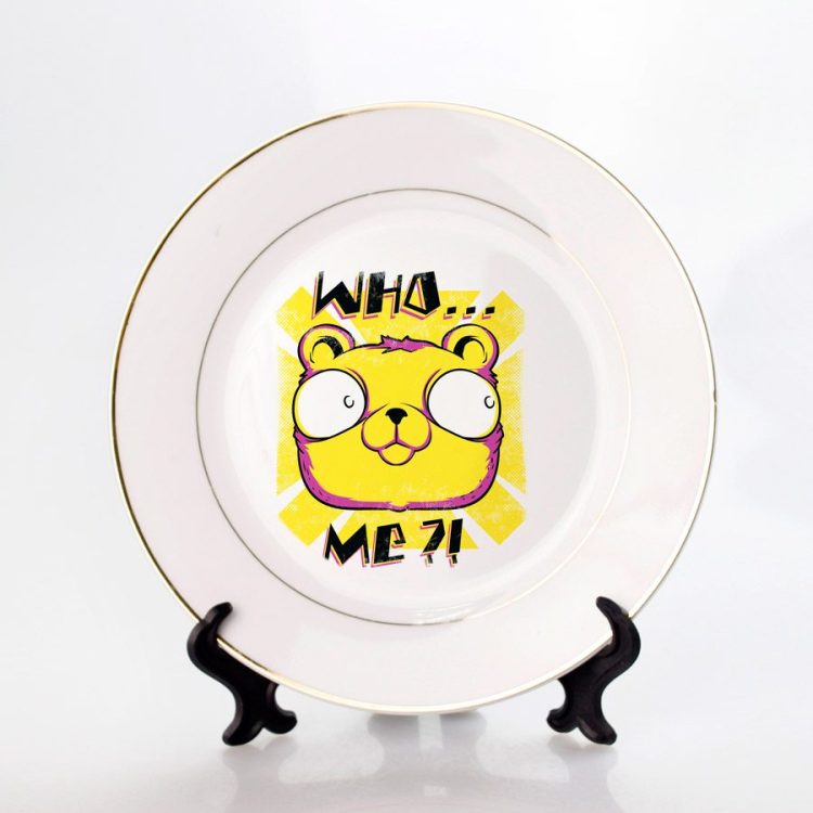 sublimation Ceramic Plate with Gold Rim