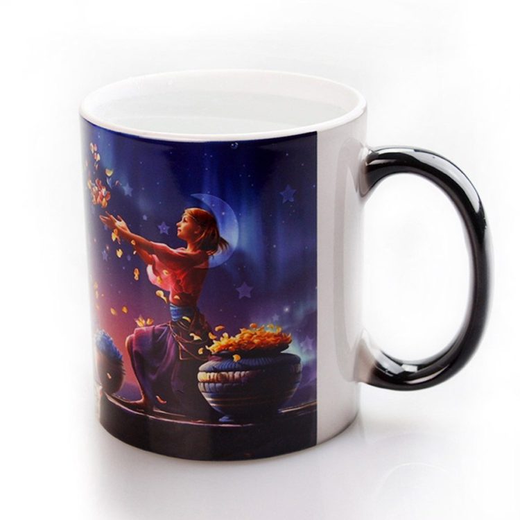 wholesale sublimation Engraved Color Change Mug-Moon