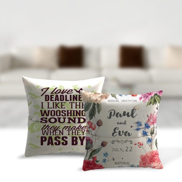 Sublimation Cotton and linen Flax Pocket Pillow Case