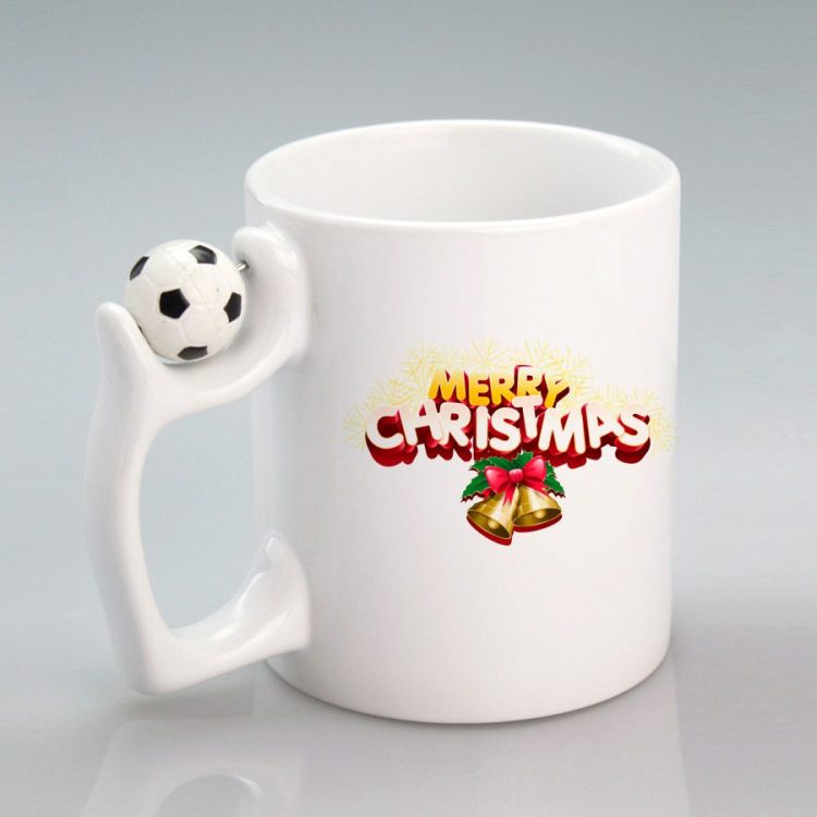 sublimation mug 11oz Football Handle White Mug