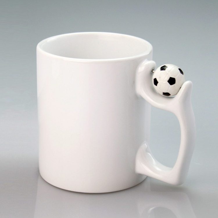 sublimation mug 11oz Football Handle White Mug