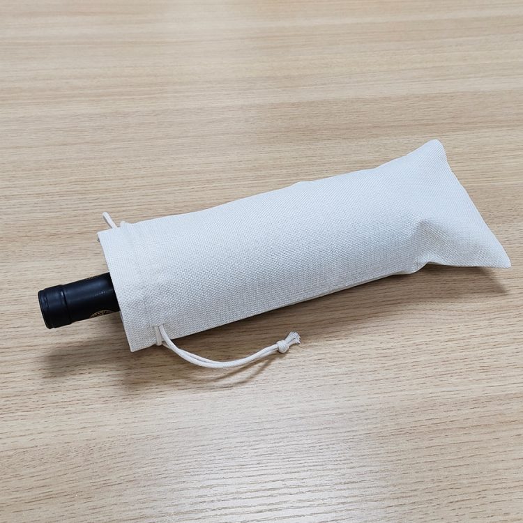 Wholeslae Sublimation Linen red wine bottle bag