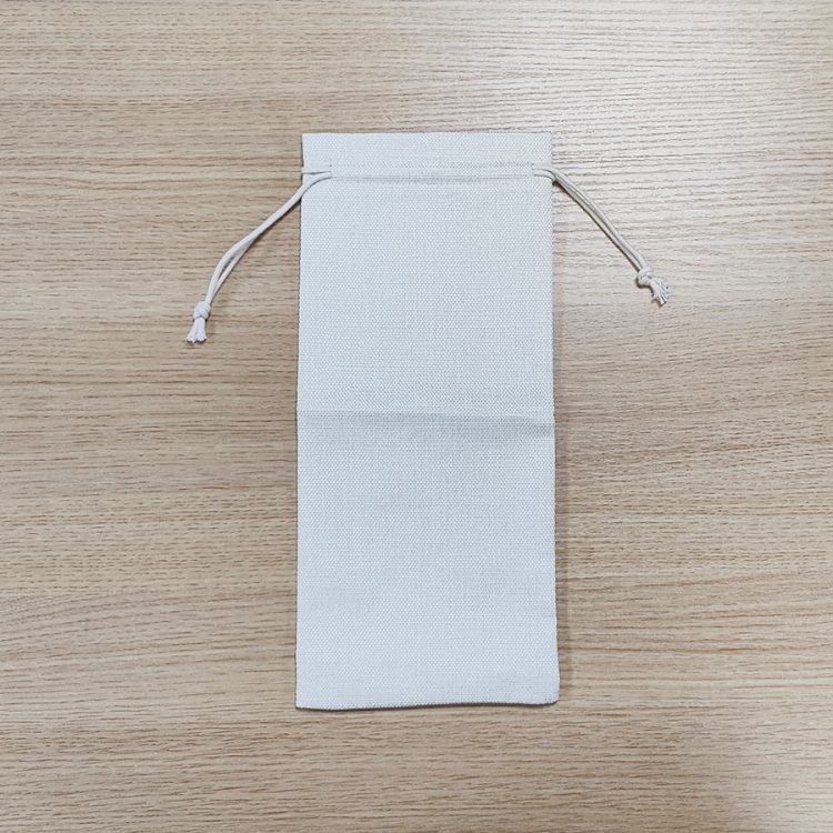 Wholeslae Sublimation Linen red wine bottle bag -120GSM