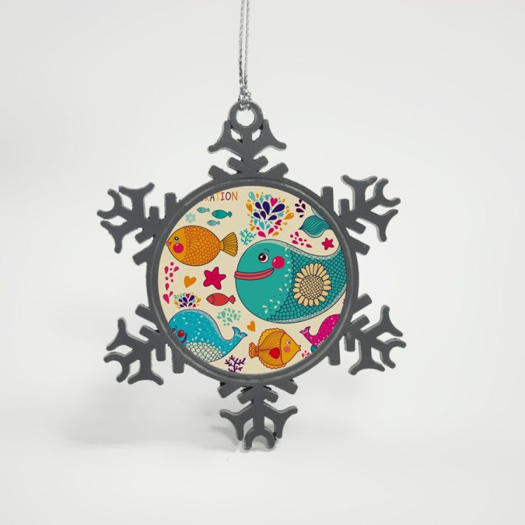 wholesale Sublimation Metal Ornament--Snowflakes