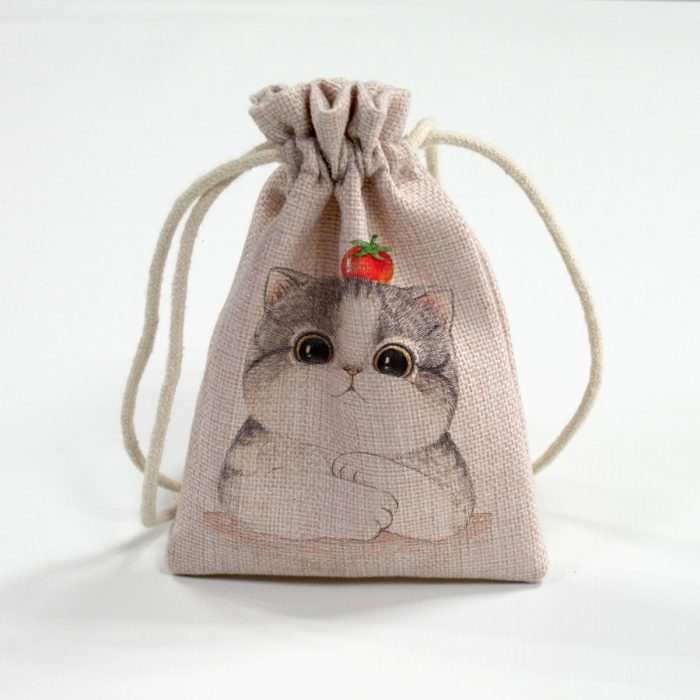 Wholesale Custom sublimation linen drawstring bags.