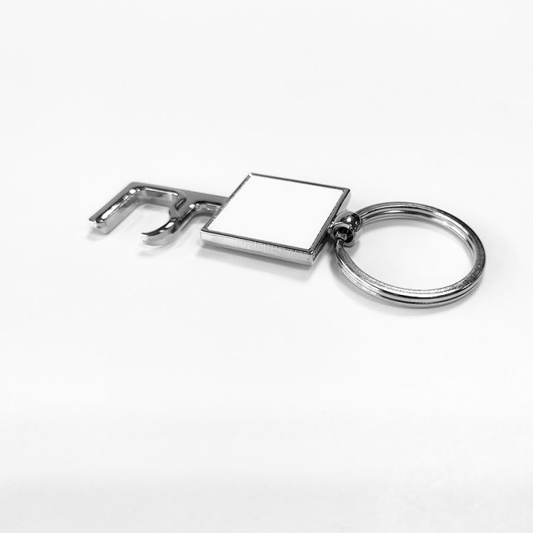 Wholesale sublimation Metal Key Chain with Bottle Opener