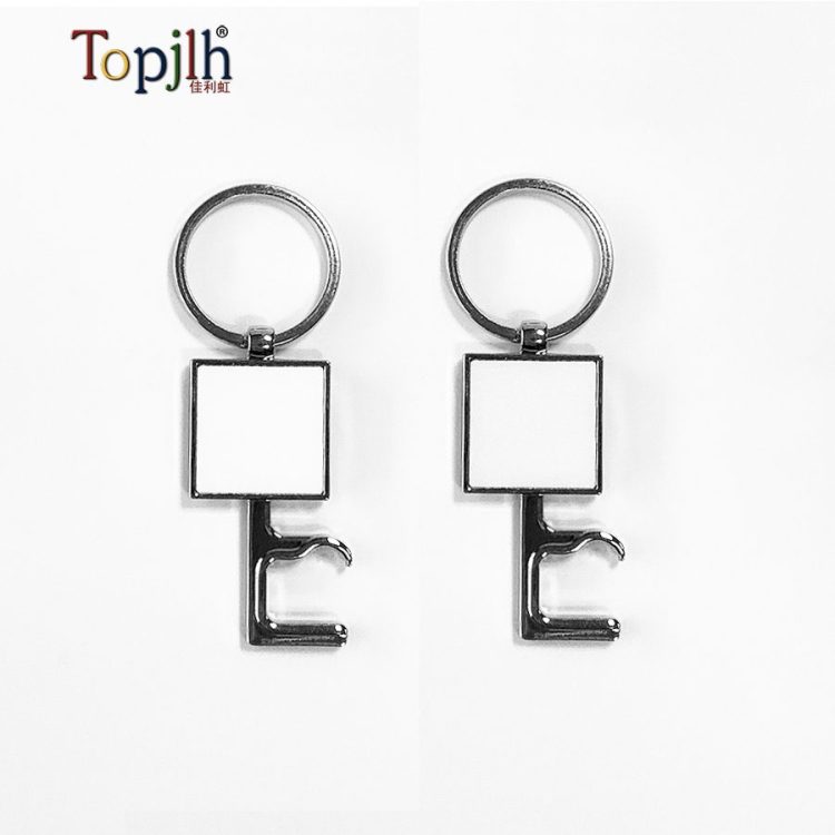 Wholesale sublimation Metal Key Chain with Bottle Opener