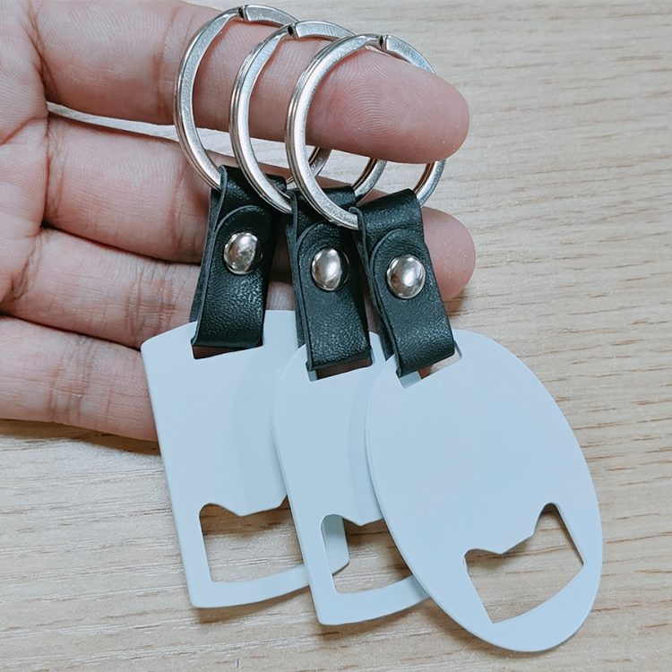 Sublimation Metal Keychain with Built-in Bottle Opener