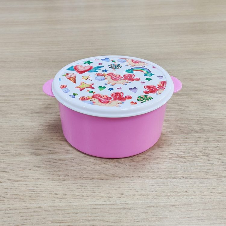 Sublimated Plastic lunch box -Round