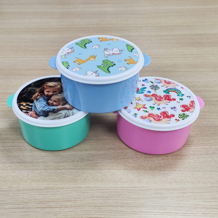 Sublimated Plastic lunch box -Round