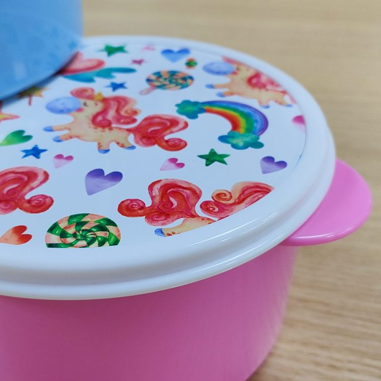 Sublimated Plastic lunch box -Round