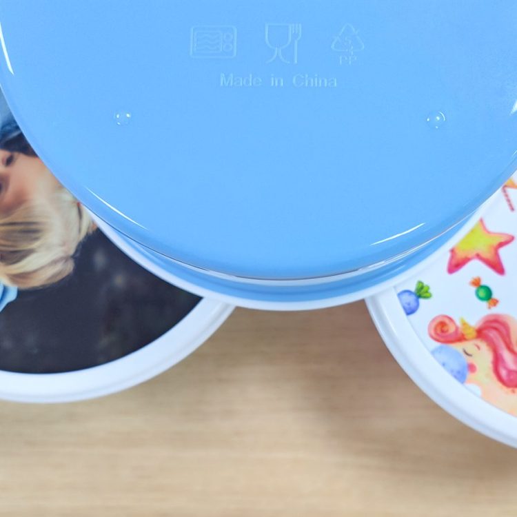 Sublimated Plastic lunch box -Round