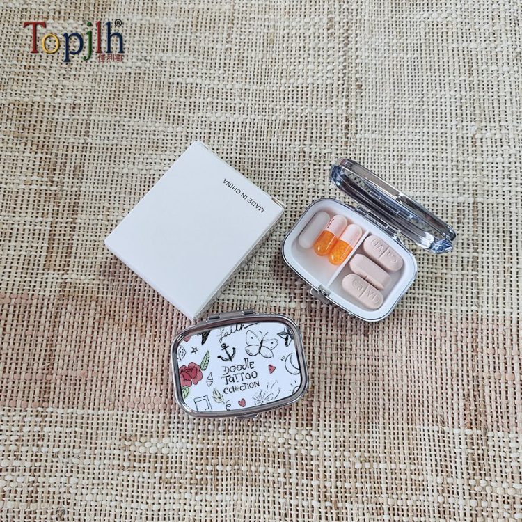 Wholesale Eco-Friendly Sublimated Metral Pill Box
