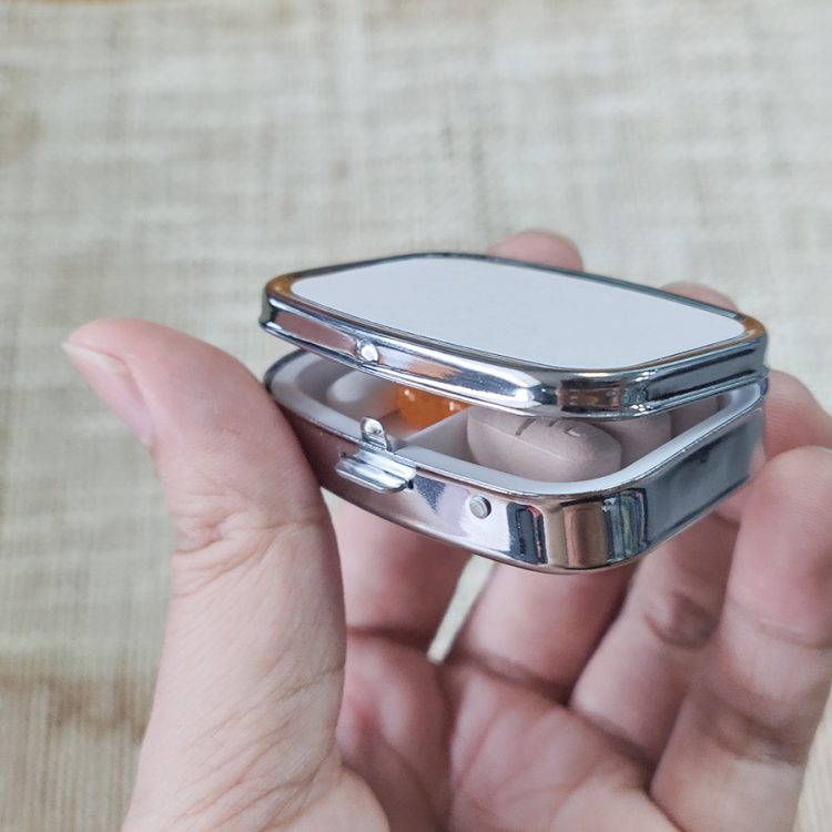 Wholesale Eco-Friendly Sublimated Metral Pill Box