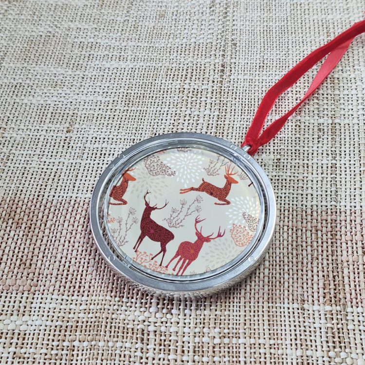 Custom Sublimation Transparent plastic rotating ornament