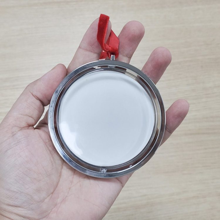 Custom Sublimation Transparent plastic rotating ornament