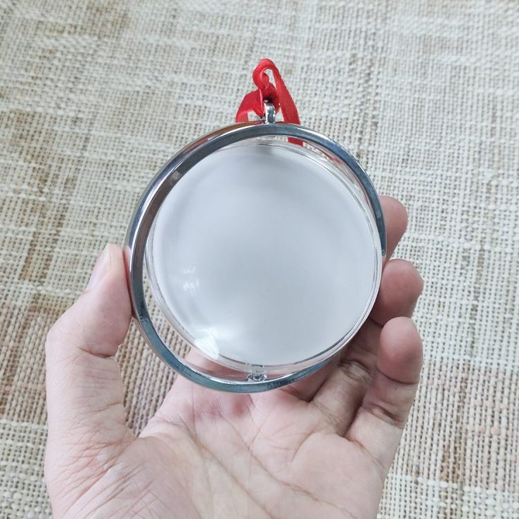 Custom Sublimation Transparent plastic rotating ornament