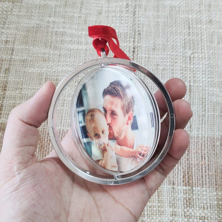 Sublimation-Transparent-plastic-rotating-ornament