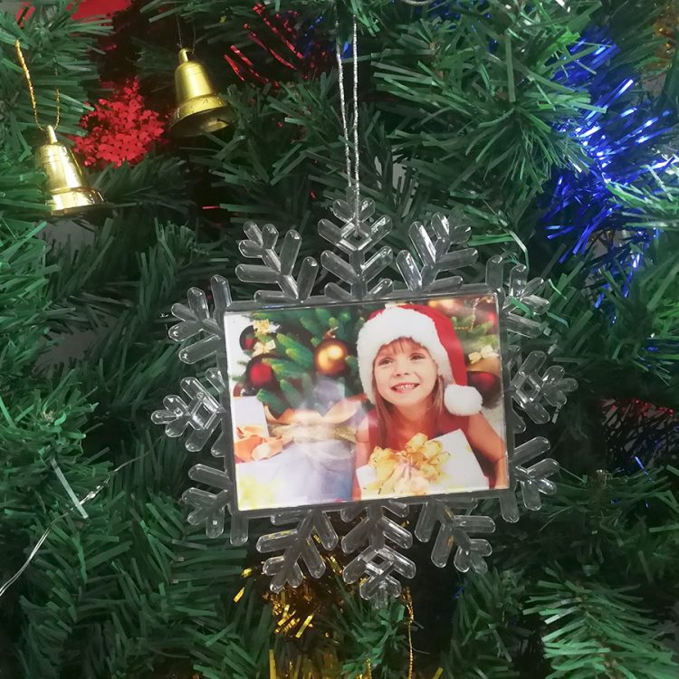 sublimation Plastic Ornament--Snowflakes