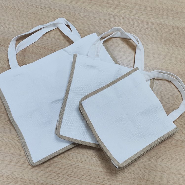 Custom Sublimation Printed Cotton Linen Tote Bags