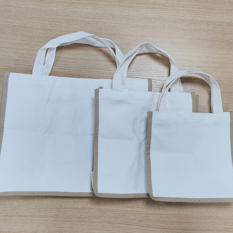 Custom Sublimation Printed Cotton Linen Tote Bags